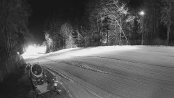 Prostřední část sjezdovky a snowpark