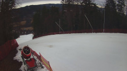 Prostřední část sjezdovky a snowpark