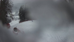 Prostřední část sjezdovky a snowpark