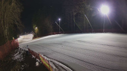 Prostřední část sjezdovky a snowpark