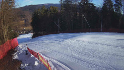 Prostřední část sjezdovky a snowpark