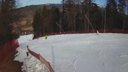 Prostřední část sjezdovky a snowpark