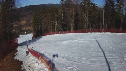 Prostřední část sjezdovky a snowpark