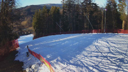 Prostřední část sjezdovky a snowpark