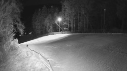 Prostřední část sjezdovky a snowpark