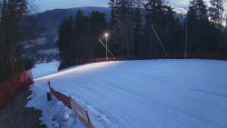 Prostřední část sjezdovky a snowpark