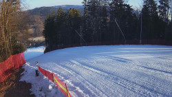 Prostřední část sjezdovky a snowpark