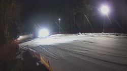 Prostřední část sjezdovky a snowpark
