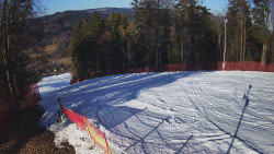 Prostřední část sjezdovky a snowpark