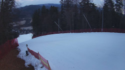 Prostřední část sjezdovky a snowpark