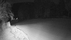 Prostřední část sjezdovky a snowpark