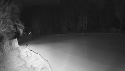 Prostřední část sjezdovky a snowpark