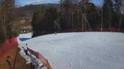 Prostřední část sjezdovky a snowpark