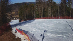 Prostřední část sjezdovky a snowpark
