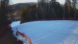 Prostřední část sjezdovky a snowpark