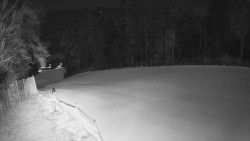 Prostřední část sjezdovky a snowpark