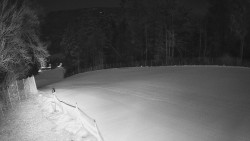 Prostřední část sjezdovky a snowpark