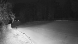 Prostřední část sjezdovky a snowpark