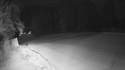 Prostřední část sjezdovky a snowpark