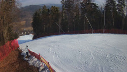 Prostřední část sjezdovky a snowpark