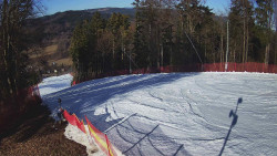 Prostřední část sjezdovky a snowpark
