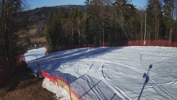 Prostřední část sjezdovky a snowpark