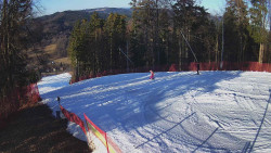 Prostřední část sjezdovky a snowpark
