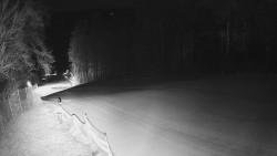 Prostřední část sjezdovky a snowpark