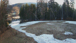 Prostřední část sjezdovky a snowpark