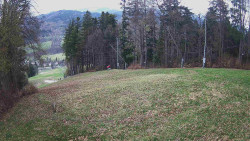 Prostřední část sjezdovky a snowpark