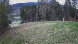 Prostřední část sjezdovky a snowpark