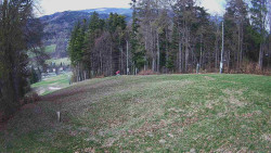 Prostřední část sjezdovky a snowpark