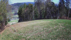 Prostřední část sjezdovky a snowpark