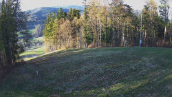 Prostřední část sjezdovky a snowpark