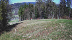 Prostřední část sjezdovky a snowpark