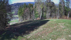 Prostřední část sjezdovky a snowpark