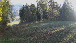 Prostřední část sjezdovky a snowpark