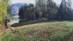 Prostřední část sjezdovky a snowpark