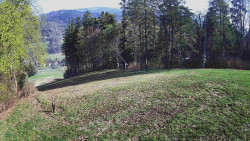 Prostřední část sjezdovky a snowpark