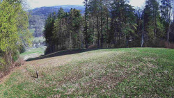 Prostřední část sjezdovky a snowpark