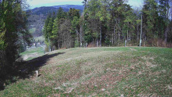 Prostřední část sjezdovky a snowpark