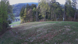 Prostřední část sjezdovky a snowpark
