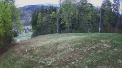 Prostřední část sjezdovky a snowpark