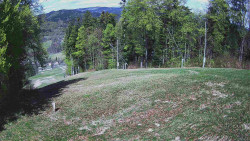 Prostřední část sjezdovky a snowpark