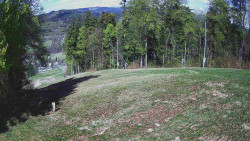 Prostřední část sjezdovky a snowpark