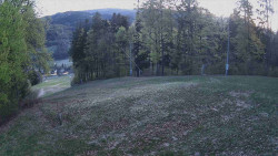 Prostřední část sjezdovky a snowpark