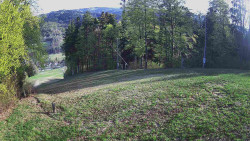 Prostřední část sjezdovky a snowpark