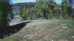 Prostřední část sjezdovky a snowpark