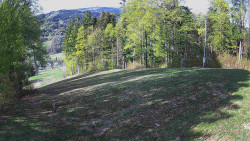 Prostřední část sjezdovky a snowpark