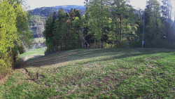 Prostřední část sjezdovky a snowpark